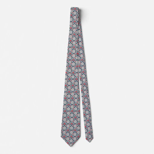 Red atoms Design Necktie Stropdas (Voorkant)