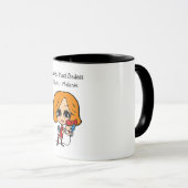 Red Auburn Hair Stylist Caricature Speciaal Mok (Voorkant rechts)