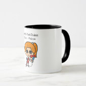 Red Auburn Hair Stylist Caricature Speciaal Mok (Voorkant rechts)