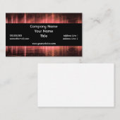 Red Audio Waveforms Sound DJ Audio Visual Visitekaartje (Voorkant / Achterkant)