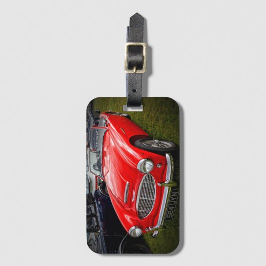 Red Austin Healey 3000 klassiek Bagagelabel (Voorkant (verticaal))