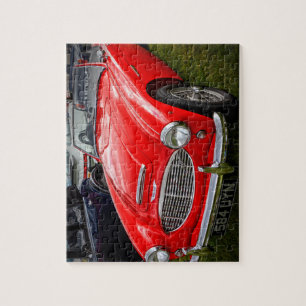 Red Austin Healey 3000 klassieke auto Legpuzzel