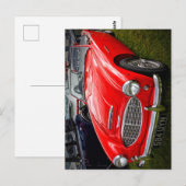 Red Austin Healey 3000 klassieke sportwagen Briefkaart (Voorkant / Achterkant)