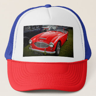 Red Austin Healey 3000 klassieke sportwagen Trucker Pet