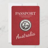 Red Australia Passport Bewaar de datum Save The Date (Voorkant)