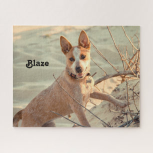 Red Australian Cattle Dog - Heeler - in de sneeuw Legpuzzel