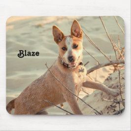 Red Australian Cattle Dog - Heeler - in de sneeuw Muismat