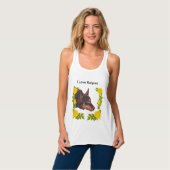 Red Australian Kelpie op gele rozen Tanktop (Volledige Voorkant)