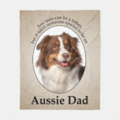 Red Australian Shepherd Dad Fleece Deken (Voorkant)