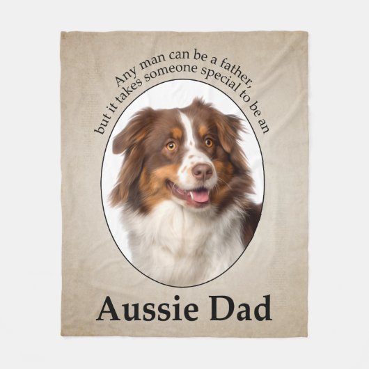 Red Australian Shepherd Dad Fleece Deken (Voorkant)