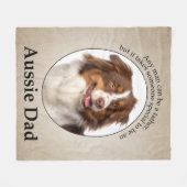 Red Australian Shepherd Dad Fleece Deken (Voorkant (Horizontaal))
