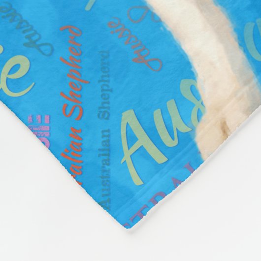 Red Australian Shepherd dogs - Aussie Fleece Deken (Hoek)