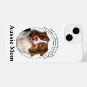 Red Australian Shepherd mama Case-Mate iPhone Case (Achterkant (horizontaal))