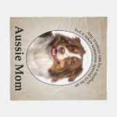 Red Australian Shepherd mama Fleece Deken (Voorkant (Horizontaal))