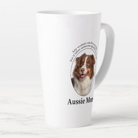 Red Australian Shepherd mama Latte Mok (Rechterhoek)