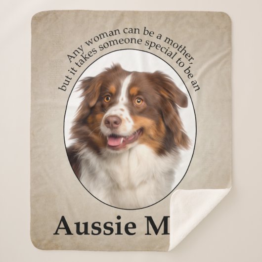 Red Australian Shepherd mama Sherpa Deken (Voorkant)