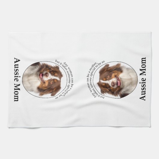 Red Australian Shepherd mama Theedoek (Horizontaal)