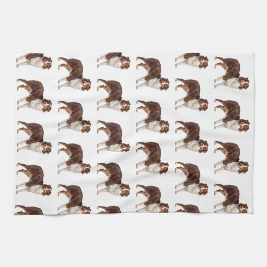 Red Australian Shepherd Theedoek (Horizontaal)