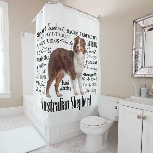 Red Australian Shepherd Traits Douchegordijn (In situ)