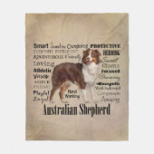 Red Australian Shepherd Traits Fleece Deken (Voorkant)