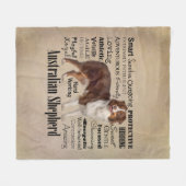 Red Australian Shepherd Traits Fleece Deken (Voorkant (Horizontaal))