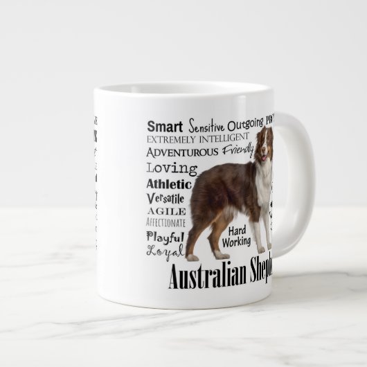 Red Australian Shepherd Traits Grote Koffiekop (Voorkant rechts)