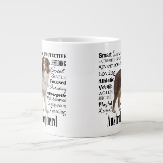 Red Australian Shepherd Traits Grote Koffiekop (Voorkant)
