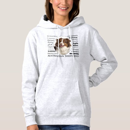 Red Australian Shepherd Traits Hoodie (Voorkant)