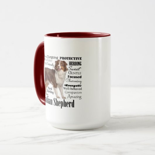 Red Australian Shepherd Traits Mok (Voorkant links)