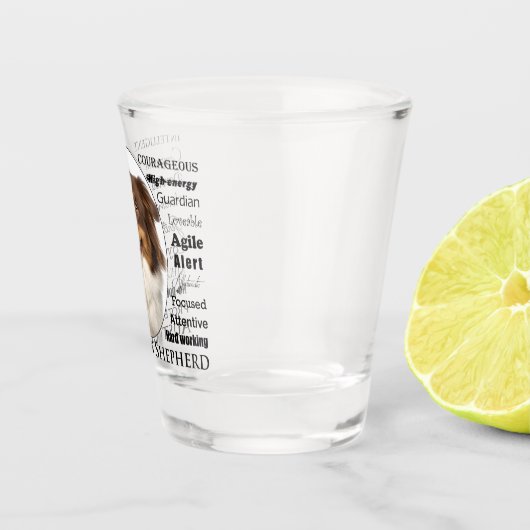 Red Australian Shepherd Traits Shot Glas (Rechts)