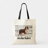 Red Australian Shepherd Traits Tote Bag (Achterkant)