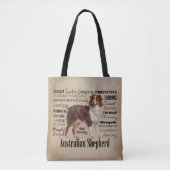 Red Australian Shepherd Traits Tote Bag (Voorkant)