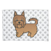 Red Australian Terrier Cute Cartoon Dog Kussensloop (Voorkant)