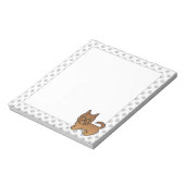 Red Australian Terrier Cute Cartoon Dog Notitieblok (Linkerzijde)