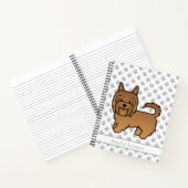Red Australian Terrier Cute Cartoon Dog Notitieboek (Binnen)