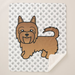 Red Australian Terrier Cute Cartoon Dog Sherpa Deken