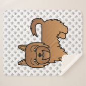 Red Australian Terrier Cute Cartoon Dog Sherpa Deken (Voorkant (horizontaal))