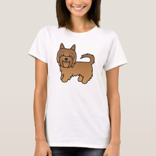 Red Australian Terrier Cute Cartoon Dog T-shirt