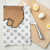 Red Australian Terrier Cute Cartoon Dog Theedoek (Quarter Fold)