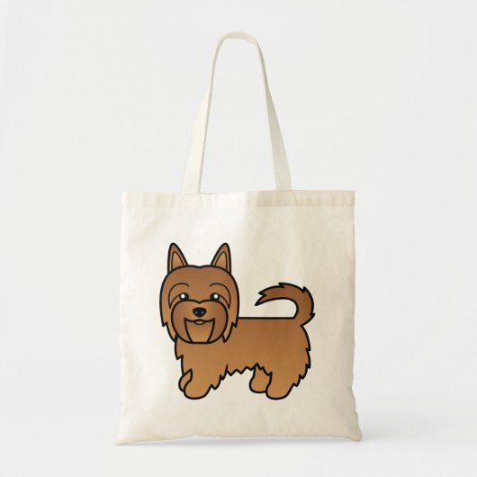 Red Australian Terrier Cute Cartoon Dog Tote Bag (Voorkant)