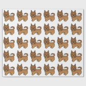 Red Australian Terrier Cute Dog Pattern Cadeaupapier (Vlak)