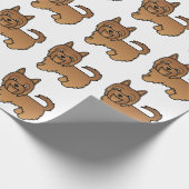 Red Australian Terrier Cute Dog Pattern Cadeaupapier (Hoek)