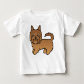 Red Australian Terrier Dog Cartoon Tekening (Voorkant)