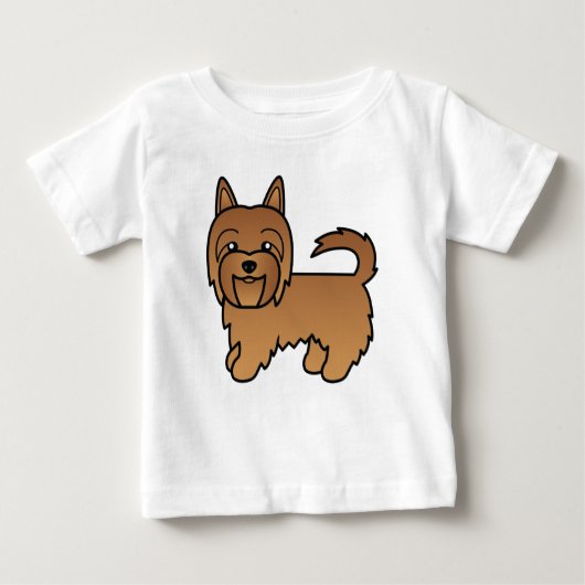 Red Australian Terrier Dog Cartoon Tekening (Voorkant)