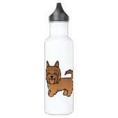 Red Australian Terrier Dog Cartoon Tekening Waterfles (Links)