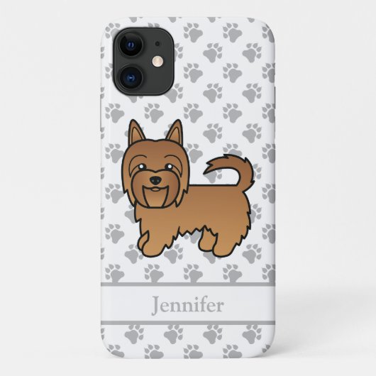 Red Australian Terrier Schattigee Cartoon Dog & Na Case-Mate iPhone Case (Achterkant)