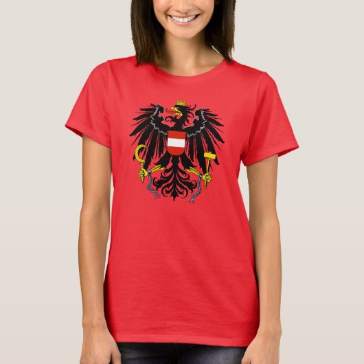RED Austria Coat of Arms T-Shirt (Voorkant)