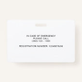 Red Autism Support Dog Foto Badge (Achterkant)