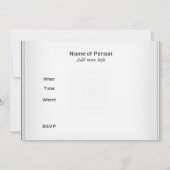 Red Auto Birthday Party Kaart (Achterkant)