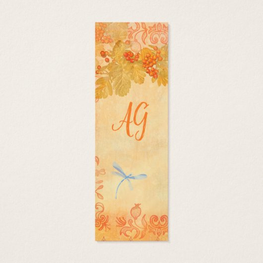 Red Autumn - Aangepast Bladwijzer Mini Visitekaartjes (Achterkant)